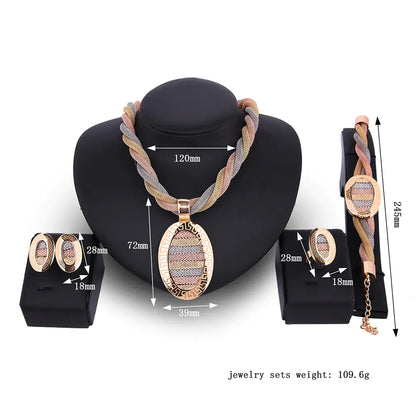 Bridal Jewelry Set - 4 Piece Necklace and Earrings