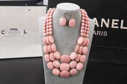 Flower Necklace Jewelry Set