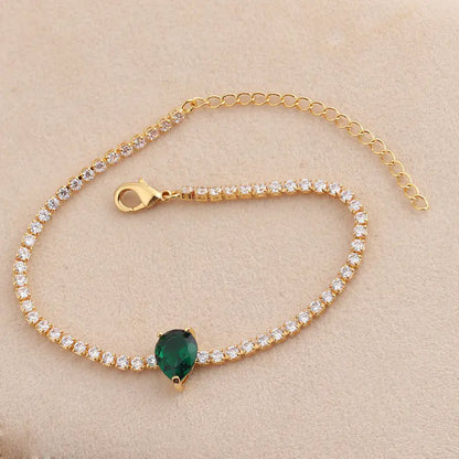 Green Zircon Women's Pull Bracelet Jewelry - Mystic Edge