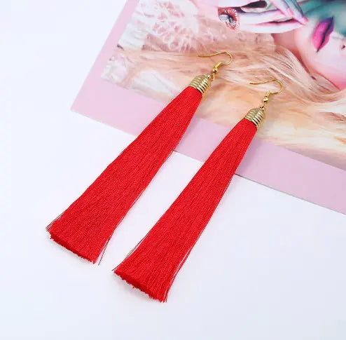 Tassel Earrings - Long Dangle Jewelry