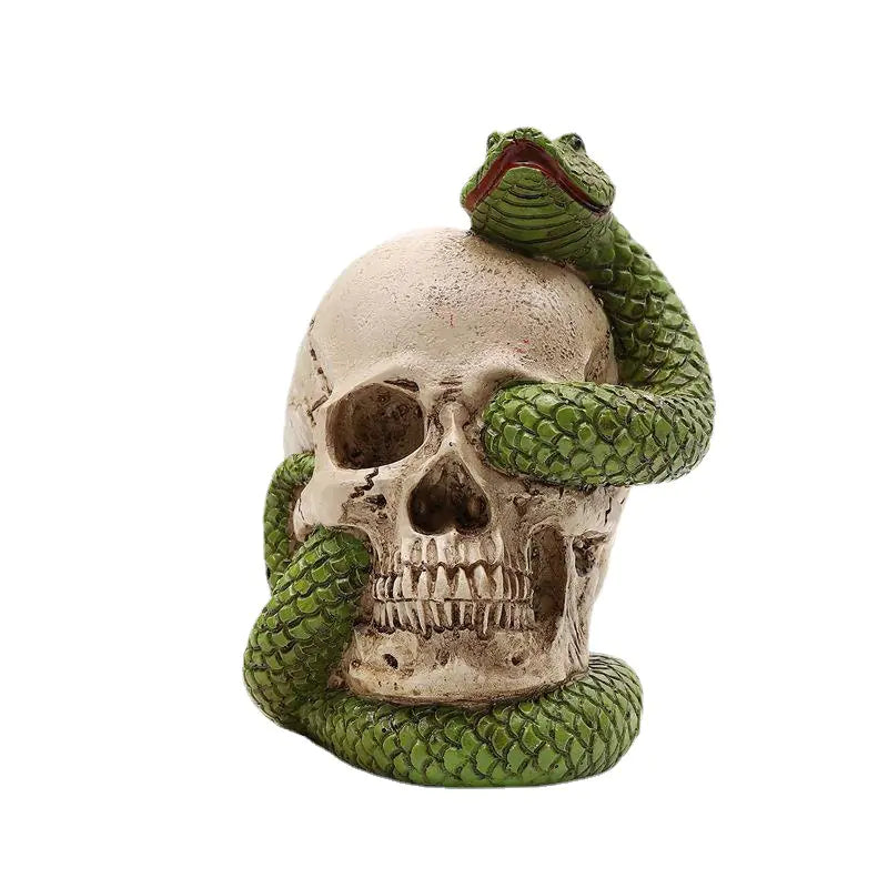 Day of the Dead Green Snake Head Home Decor Ornament - Mystic Edge