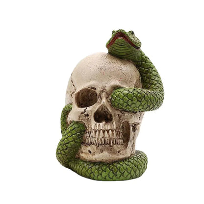 Day of the Dead Green Snake Head Home Decor Ornament - Mystic Edge