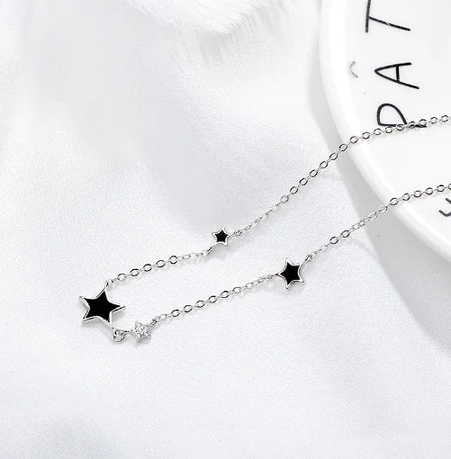Star Necklace, Choker Chain, Titanium Steel Jewelry