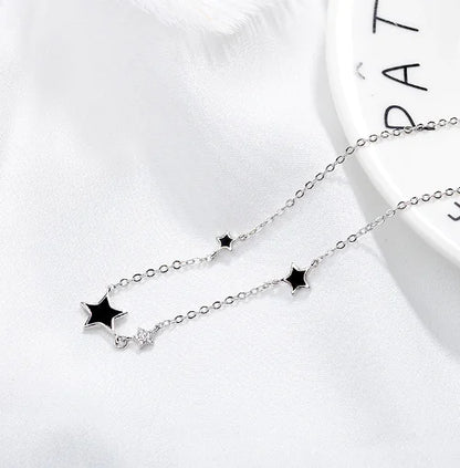 Star Necklace, Choker Chain, Titanium Steel Jewelry
