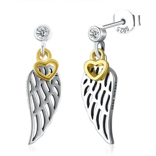 S925 Silver Tree of Life Wing Square Hollow Earrings - Mystic Edge