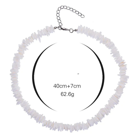 Cross-Border Jewelry White Shell Necklace Set