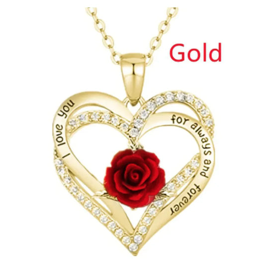 Preserved Rose Jewelry Box and Necklace
