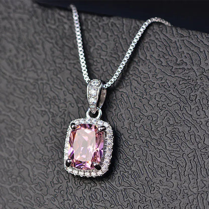 Square AAA Zircon Pendant Necklace for Women - Mystic Edge