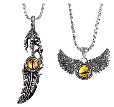 Vintage Feather Pendant Necklace for Hip Hop Style - Mystic Edge