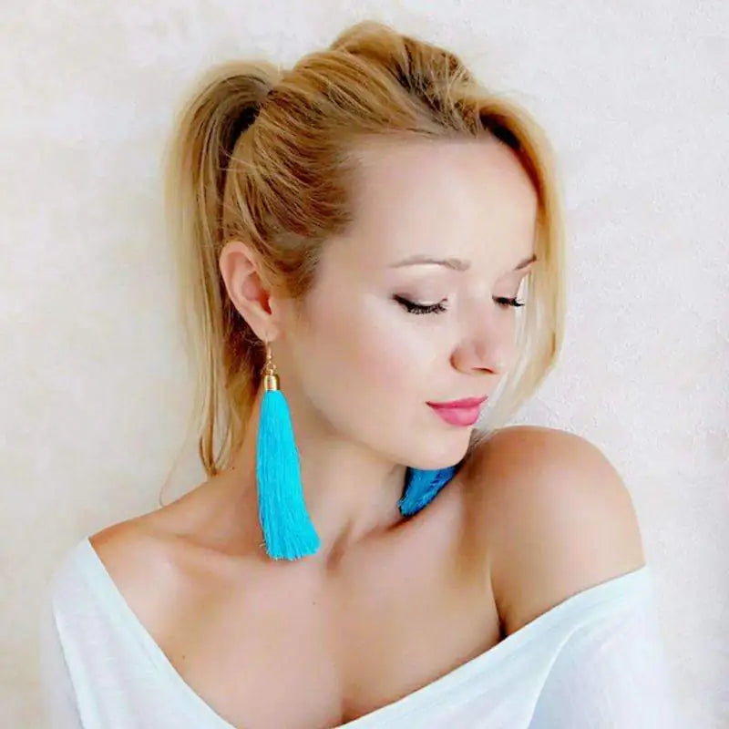 Tassel Earrings - Long Dangle Jewelry
