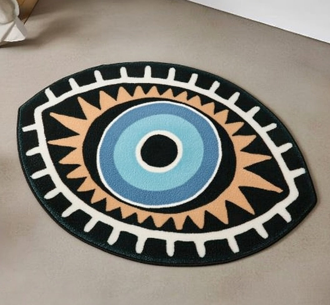 Good Energy Rug with Greek Eye Design (One Piece)
