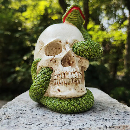Day of the Dead Green Snake Head Home Decor Ornament - Mystic Edge