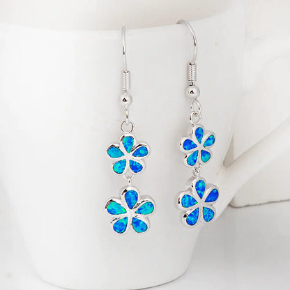 New Opal Clover Leaf Earrings - Elegant Floral Jewelry