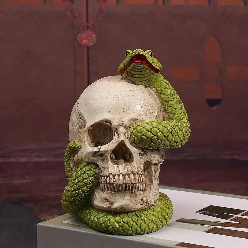 Day of the Dead Green Snake Head Home Decor Ornament - Mystic Edge