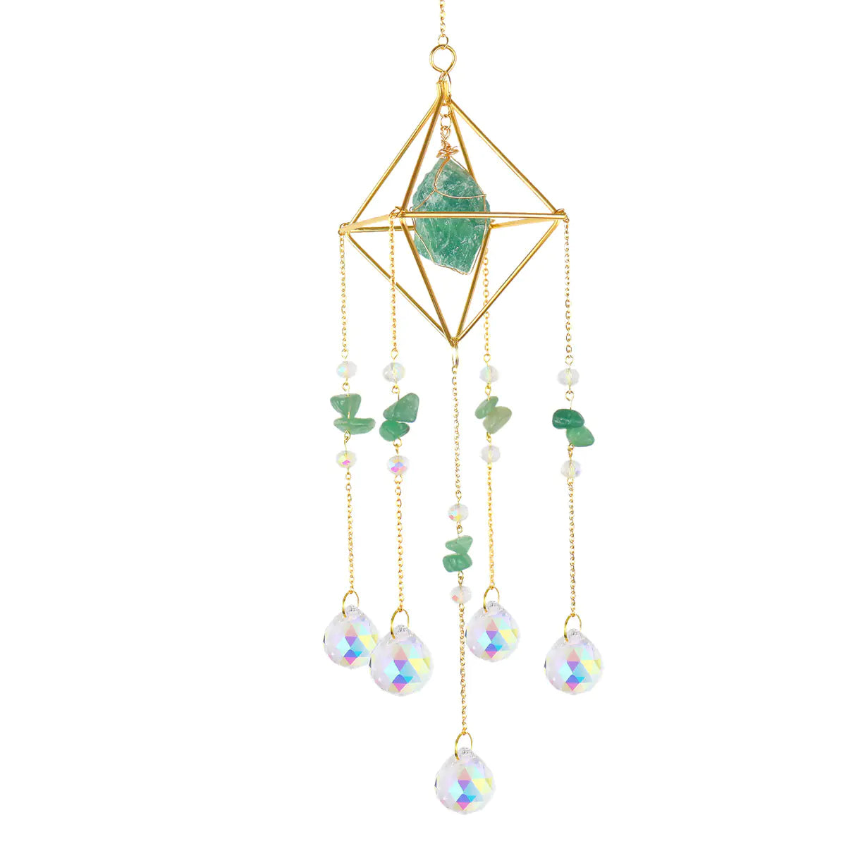 Natural Stone Crystal Wind Chime for Home Decor