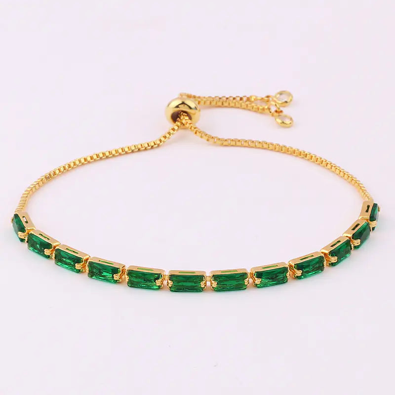 Green Zircon Women's Pull Bracelet Jewelry - Mystic Edge