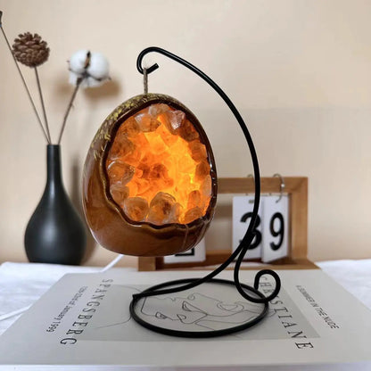 Natural Crystal Cave Dinosaur Egg USB Night Light