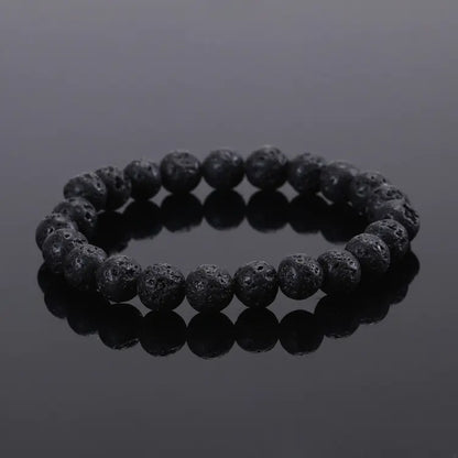 Elastic Beaded Bracelet with Natural Tiger Eye Stones - Mystic Edge