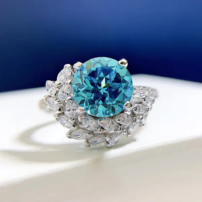 S925 Silver Round Rhinestone Engagement Ring - Mystic Edge