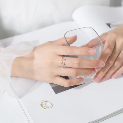 Adjustable S925 Silver Ring with Light Pearl Design - Mystic Edge
