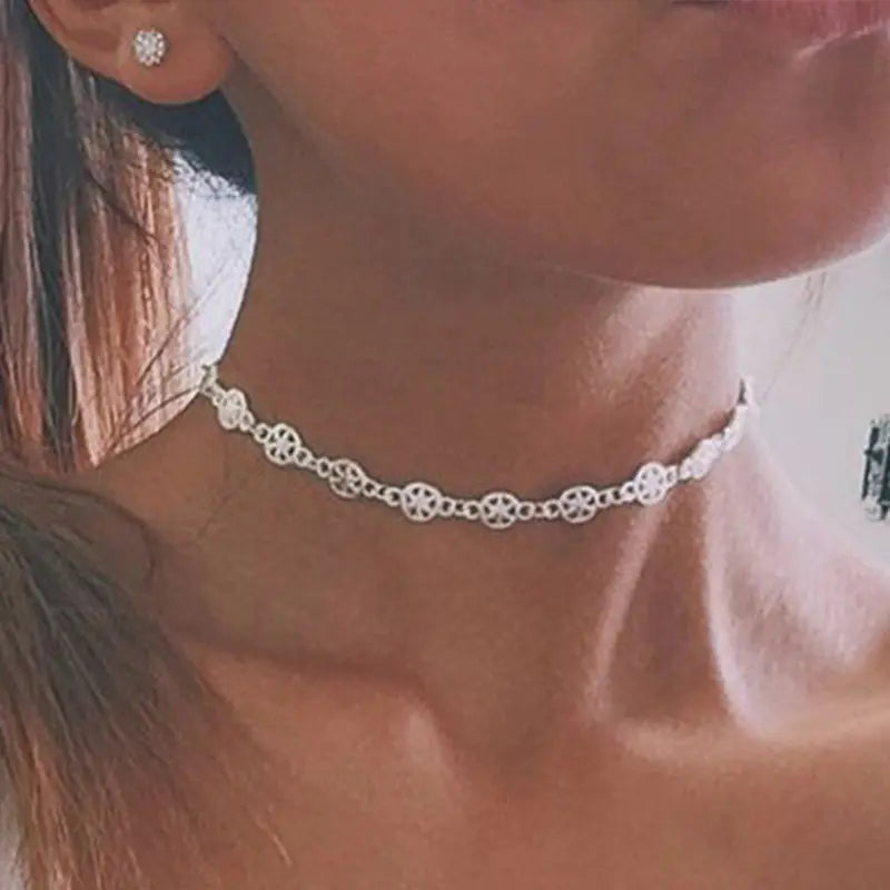 Stylish Hollow Hexagon Star Minimalist Alloy Necklace - Mystic Edge