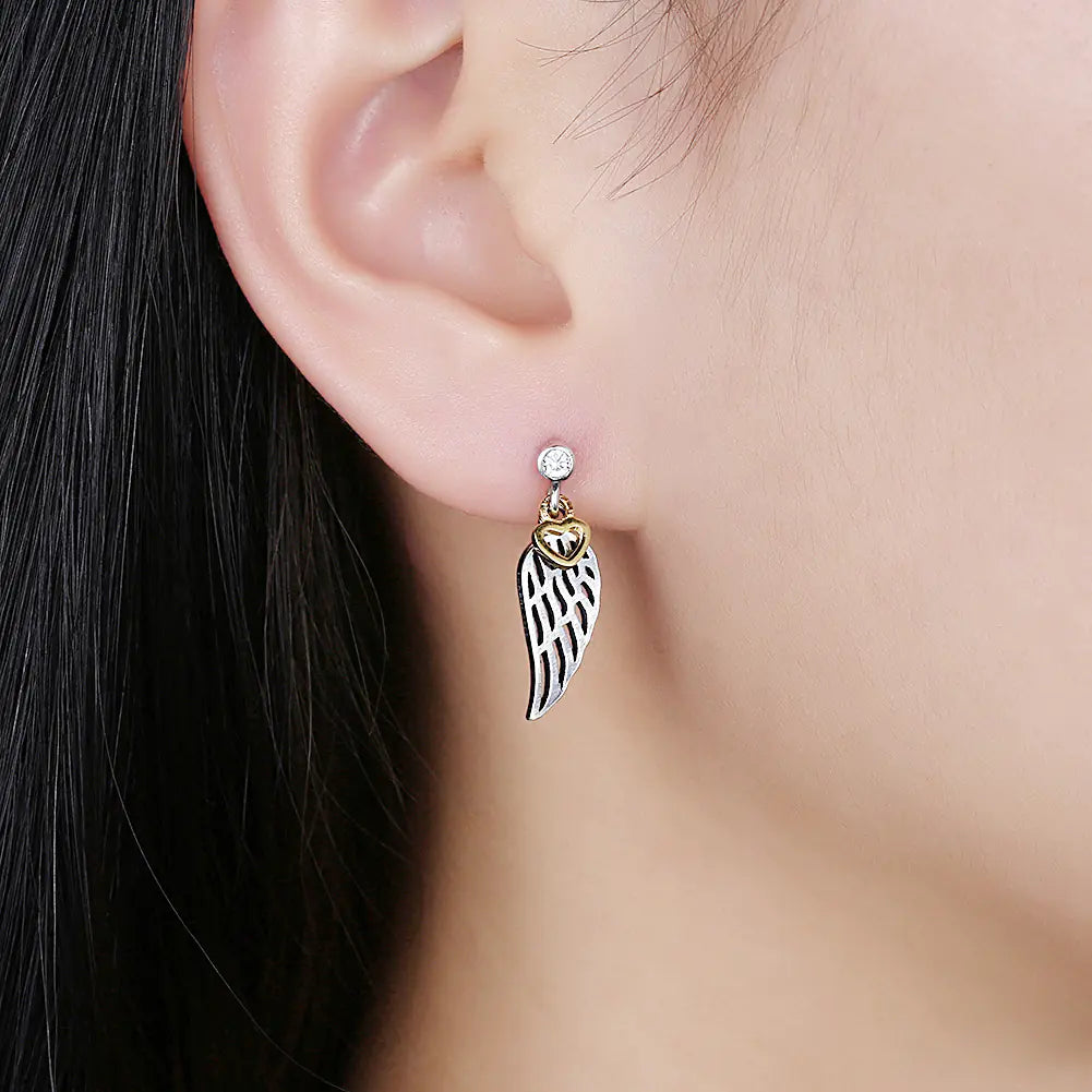 S925 Silver Tree of Life Wing Square Hollow Earrings - Mystic Edge