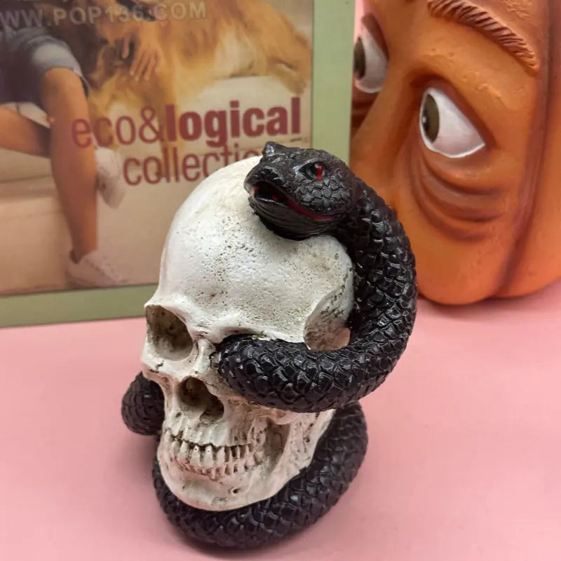 Day of the Dead Green Snake Head Home Decor Ornament - Mystic Edge