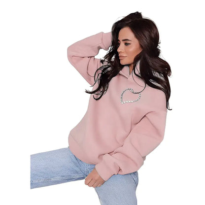 Loose Fit Women's Hooded Pullover Sweater - Mystic Edge