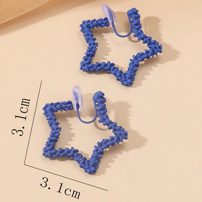 Blue Star Hoop Earrings - Cute Jewelry for Women & Girls