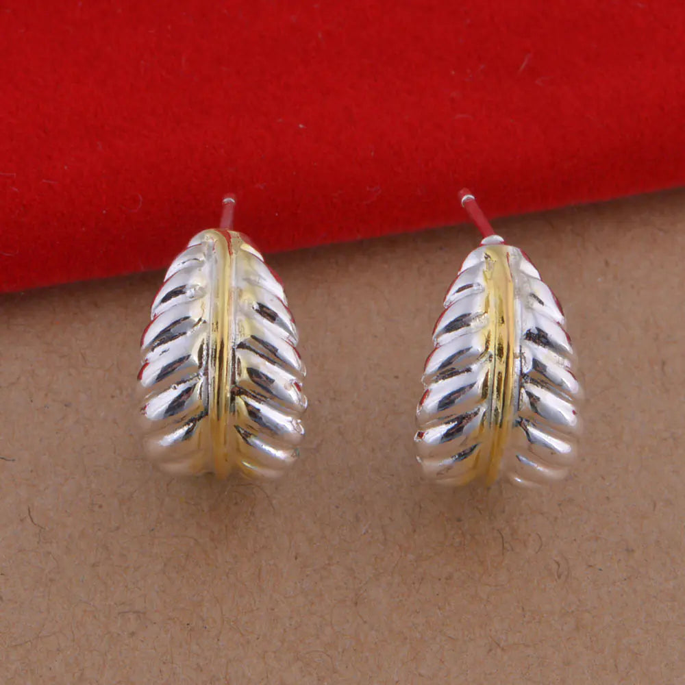 925 Silver Plated Jewelry Set - Earrings, Necklace, Ring