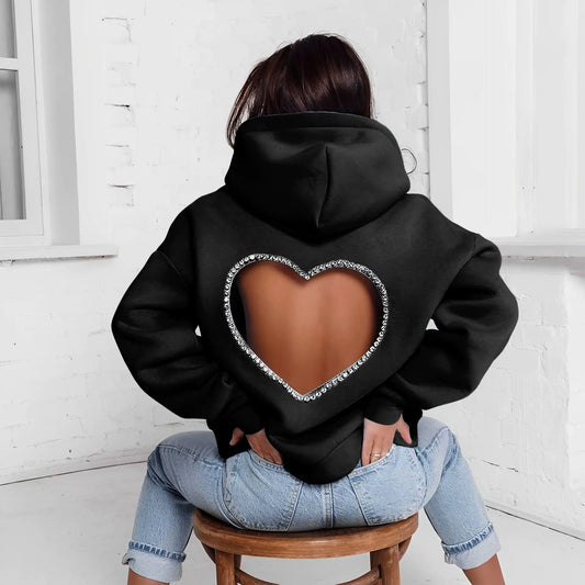 Loose Fit Women's Hooded Pullover Sweater - Mystic Edge