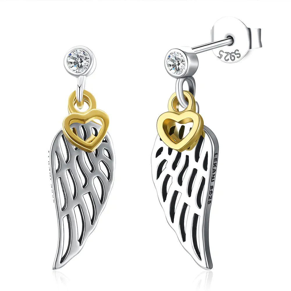 S925 Silver Tree of Life Wing Square Hollow Earrings - Mystic Edge