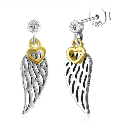 S925 Silver Tree of Life Wing Square Hollow Earrings - Mystic Edge