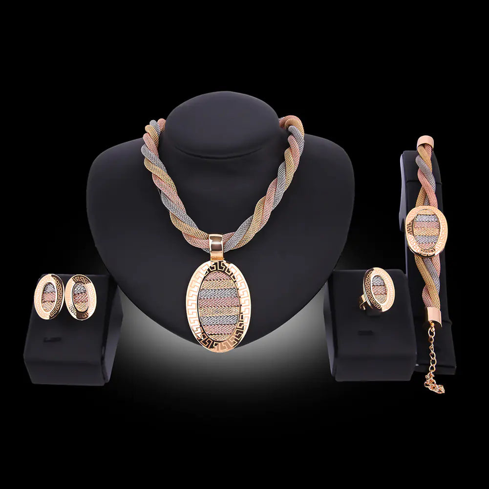Bridal Jewelry Set - 4 Piece Necklace and Earrings