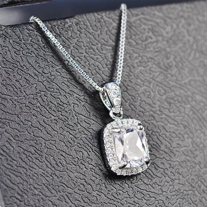 Square AAA Zircon Pendant Necklace for Women - Mystic Edge