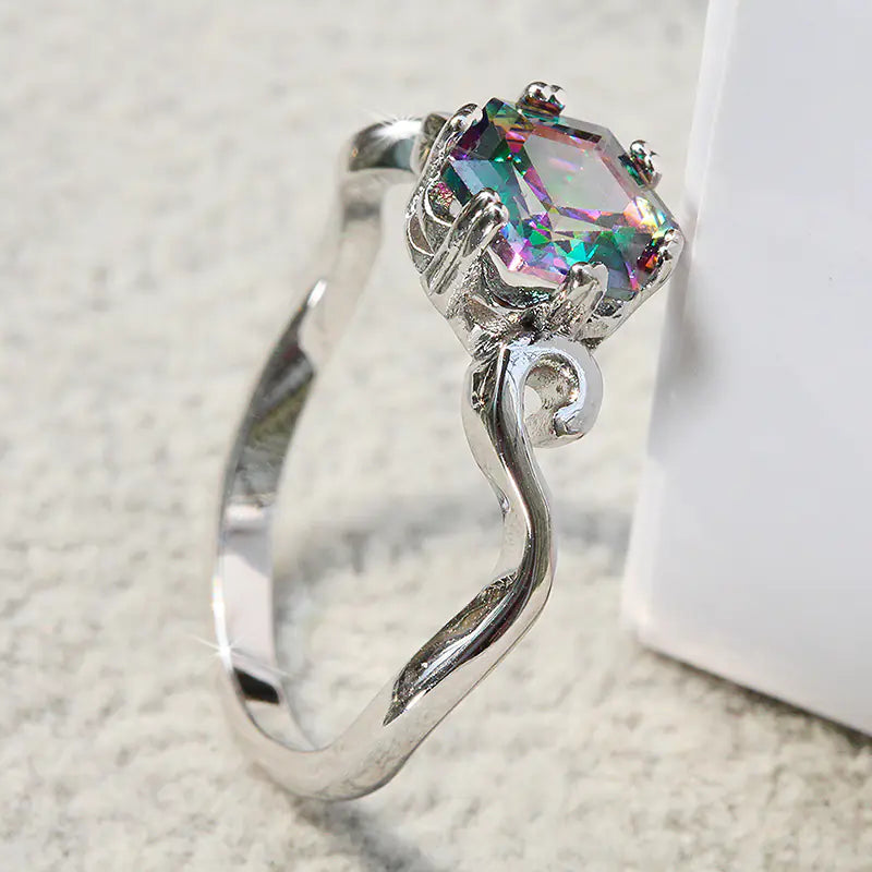 Colorful Gemstone Zircon Ring - Trendy Jewelry - Mystic Edge