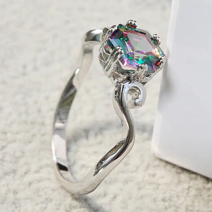 Colorful Gemstone Zircon Ring - Trendy Jewelry - Mystic Edge