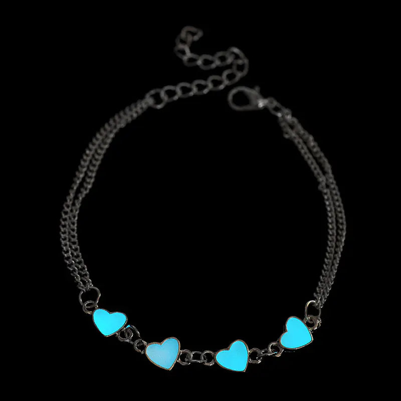 Glowing Night Jewelry: Star and Heart Bracelet