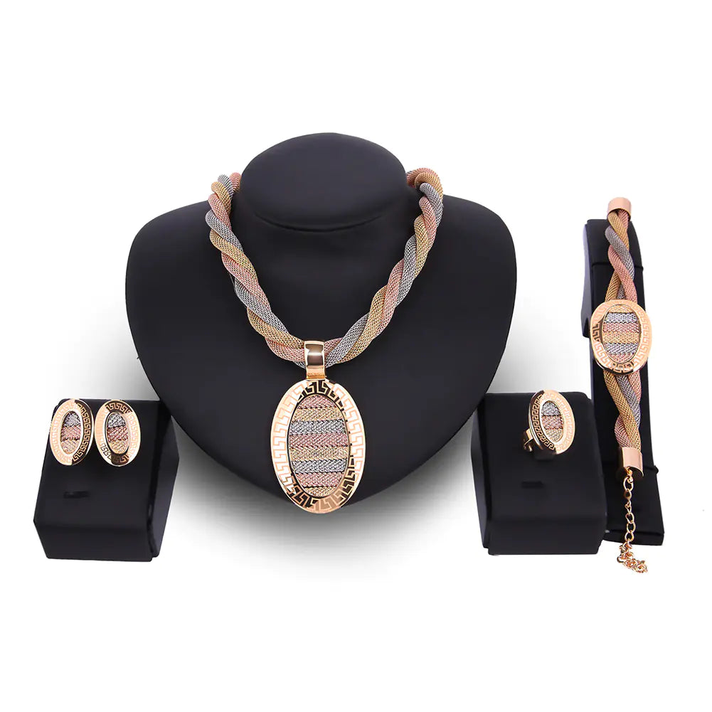 Bridal Jewelry Set - 4 Piece Necklace and Earrings