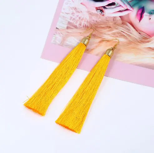 Tassel Earrings - Long Dangle Jewelry