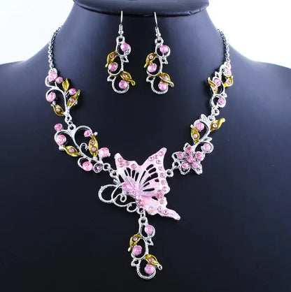 Butterfly Love Necklace Jewelry Set