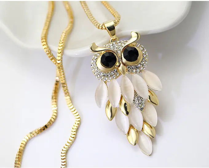 Owl Sweater Necklace, European Style Jewelry