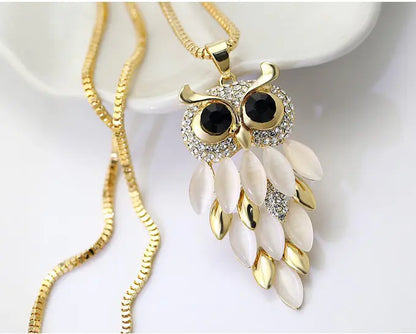 Owl Sweater Necklace, European Style Jewelry
