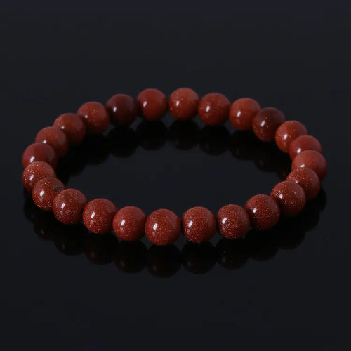 Elastic Beaded Bracelet with Natural Tiger Eye Stones - Mystic Edge