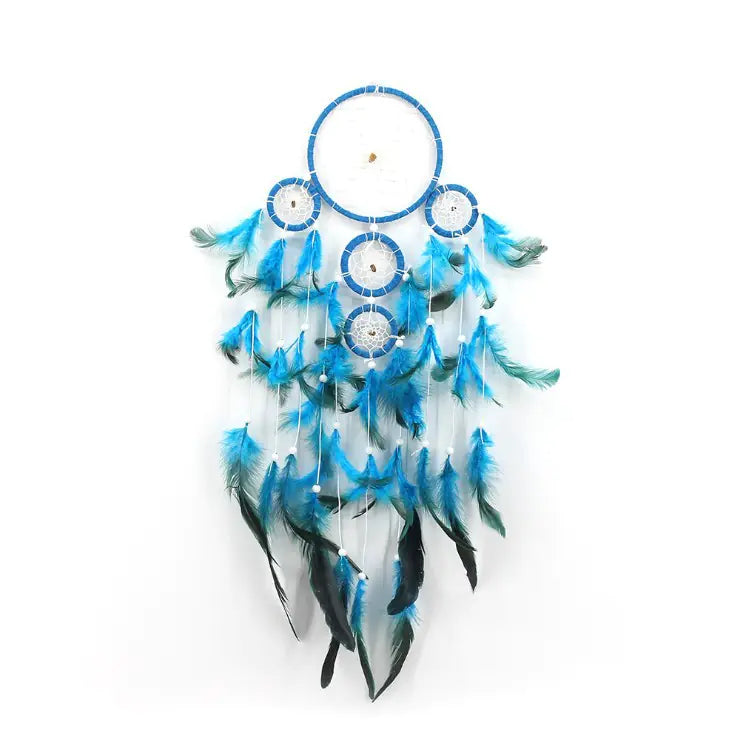 Nordic Style Dreamcatcher Wall Decor with Five Rings - Mystic Edge