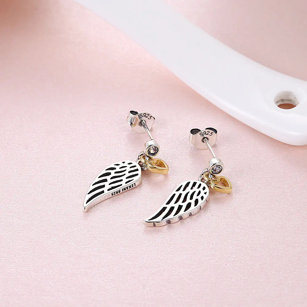S925 Silver Tree of Life Wing Square Hollow Earrings - Mystic Edge