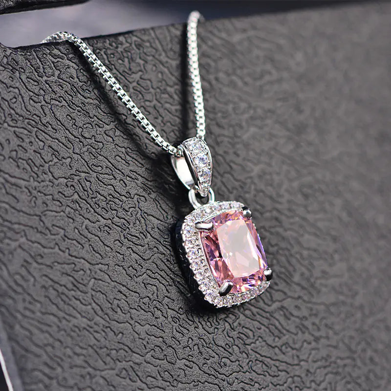 Square AAA Zircon Pendant Necklace for Women - Mystic Edge