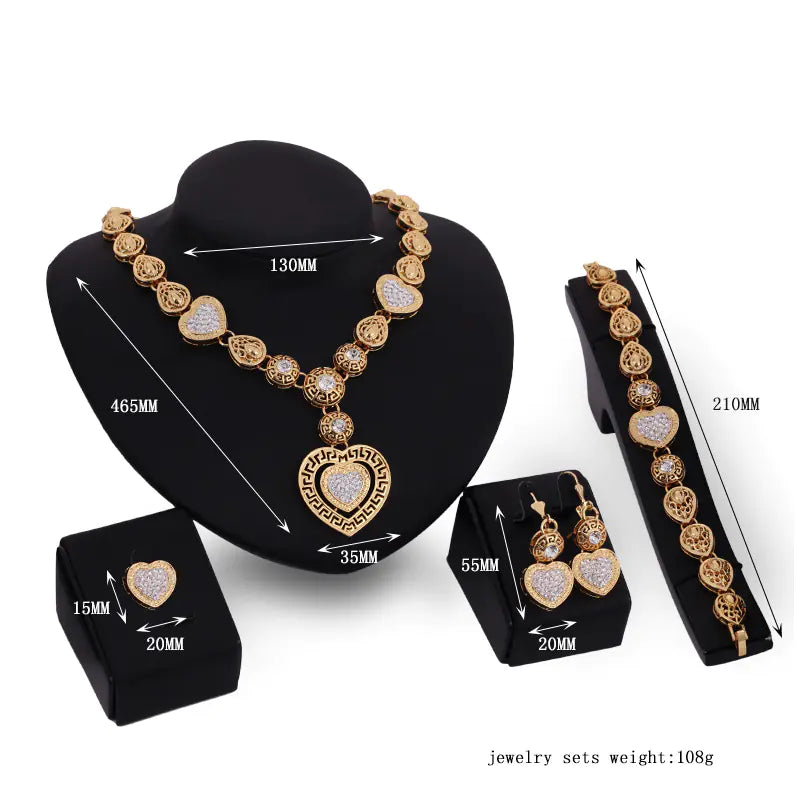 Classic Alloy Jewelry Set for Brides and Parties