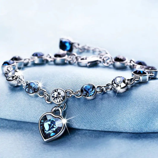 Heart of the Ocean Pink Crystal Bracelet - Mystic Edge