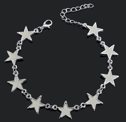 Glowing Night Jewelry: Star and Heart Bracelet